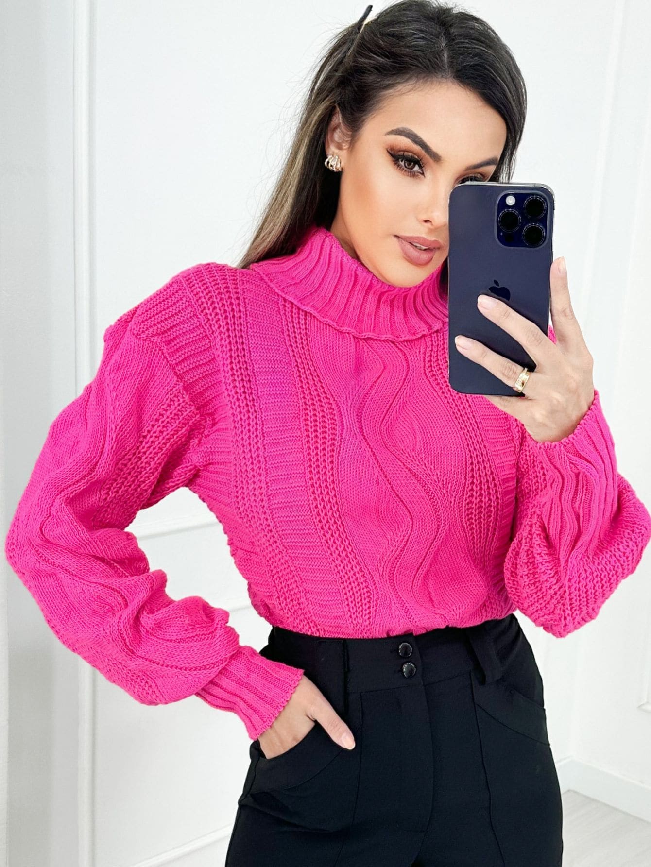 Suéter feminino estilo cacharrel - Baita Opção - A sua melhor escolha