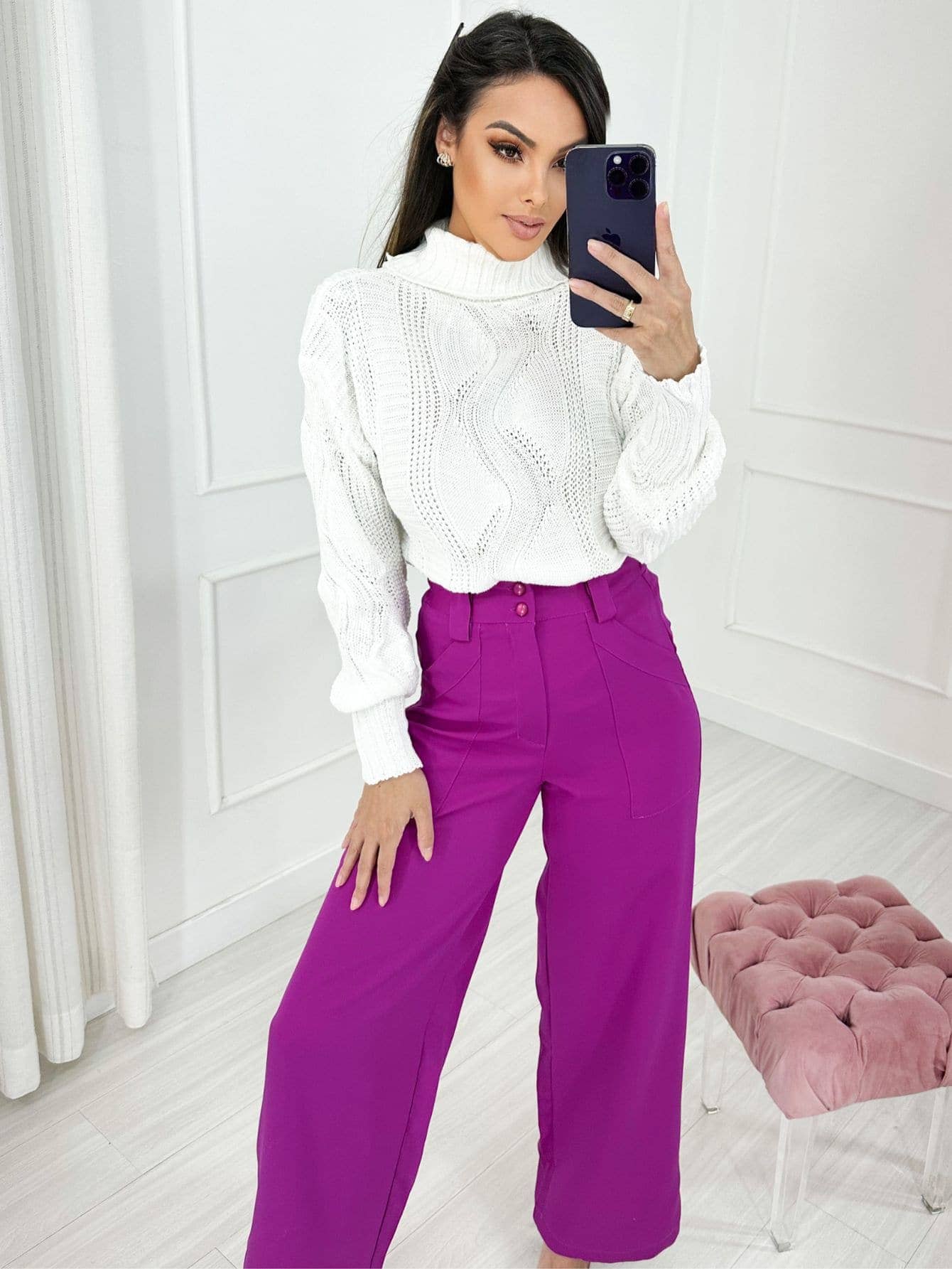 Suéter feminino estilo cacharrel - Baita Opção - A sua melhor escolha