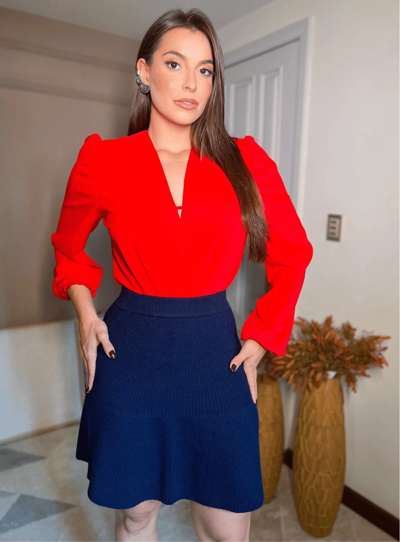 Blusa Body Feminino Manga Bufante