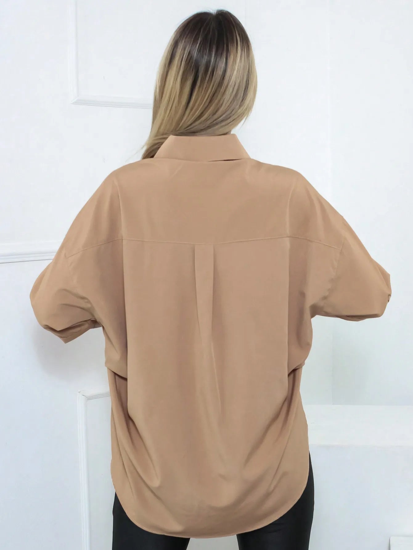 Camisa Feminina Meia Manga com Elastano