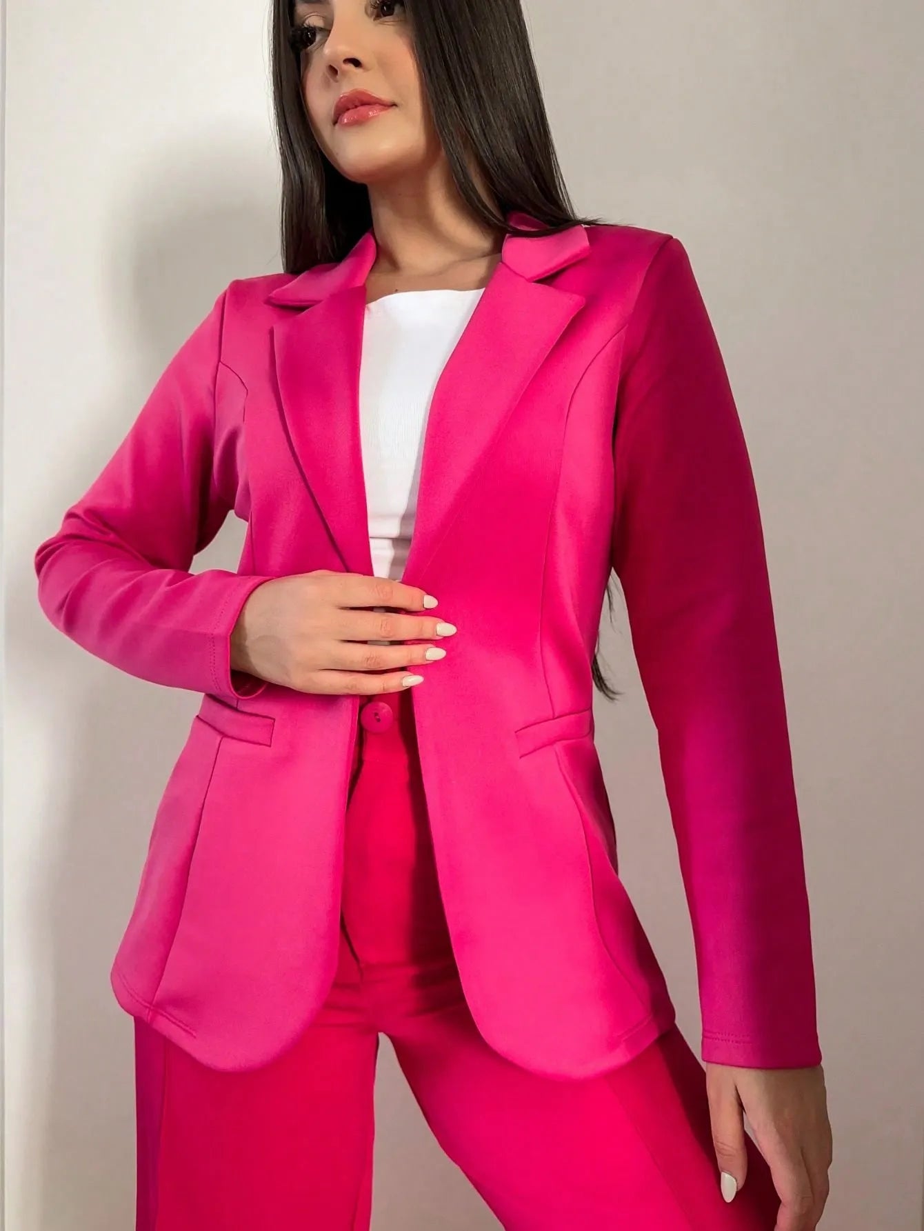 Blazer feminino estilo alfaiataria social