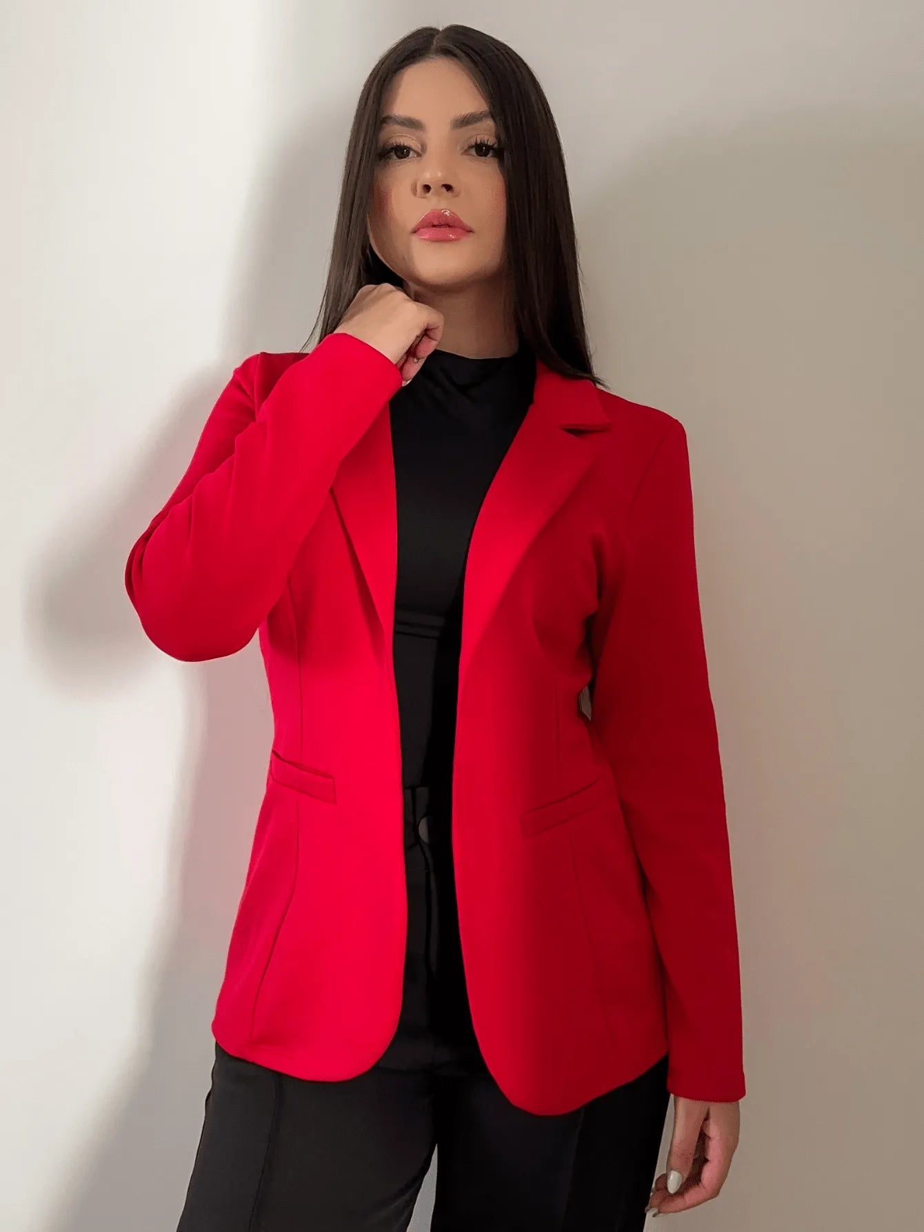 Blazer feminino estilo alfaiataria social
