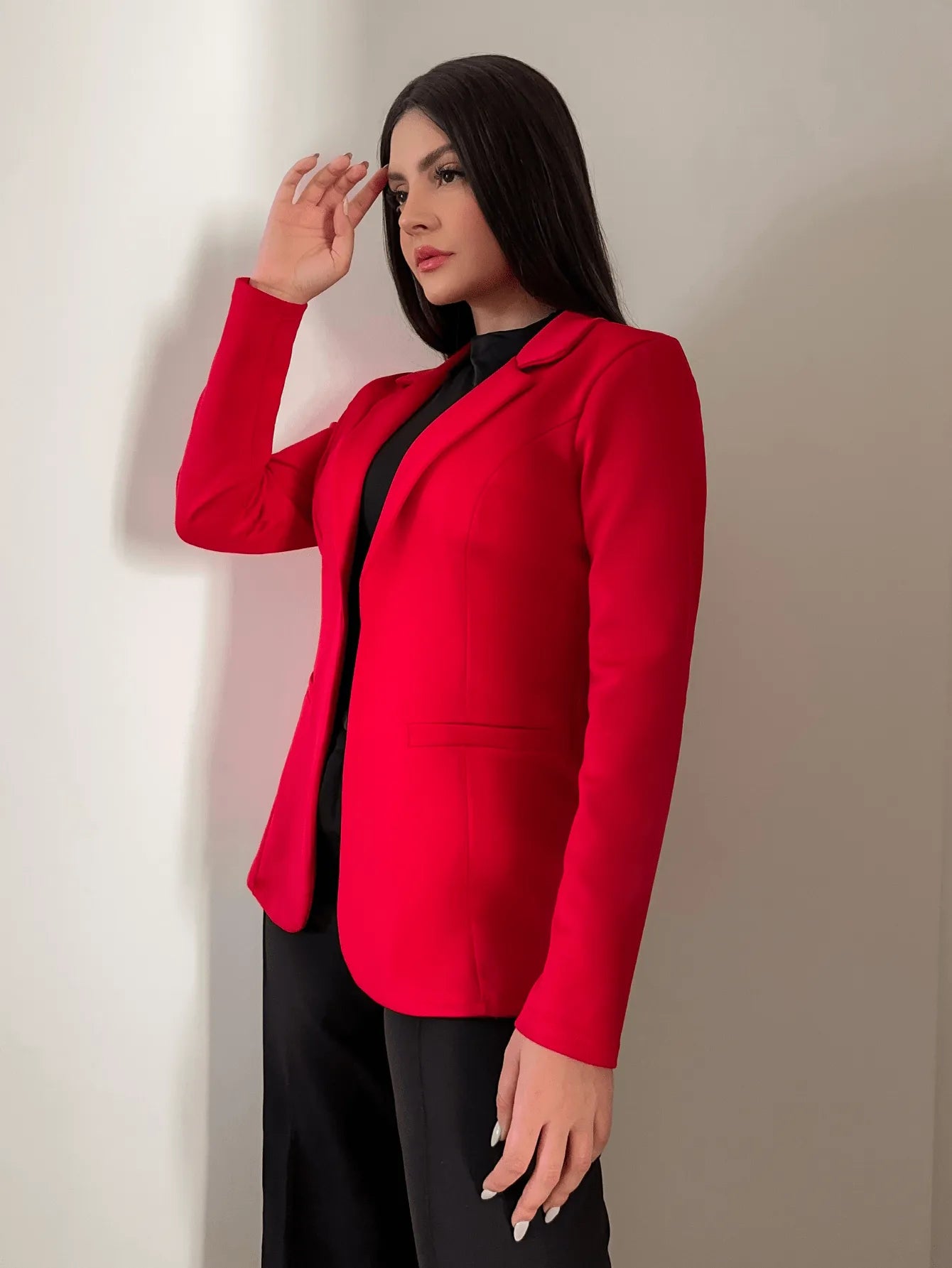 Blazer feminino estilo alfaiataria social