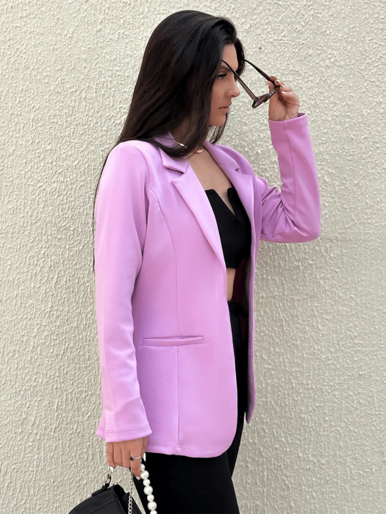 Blazer feminino estilo alfaiataria social