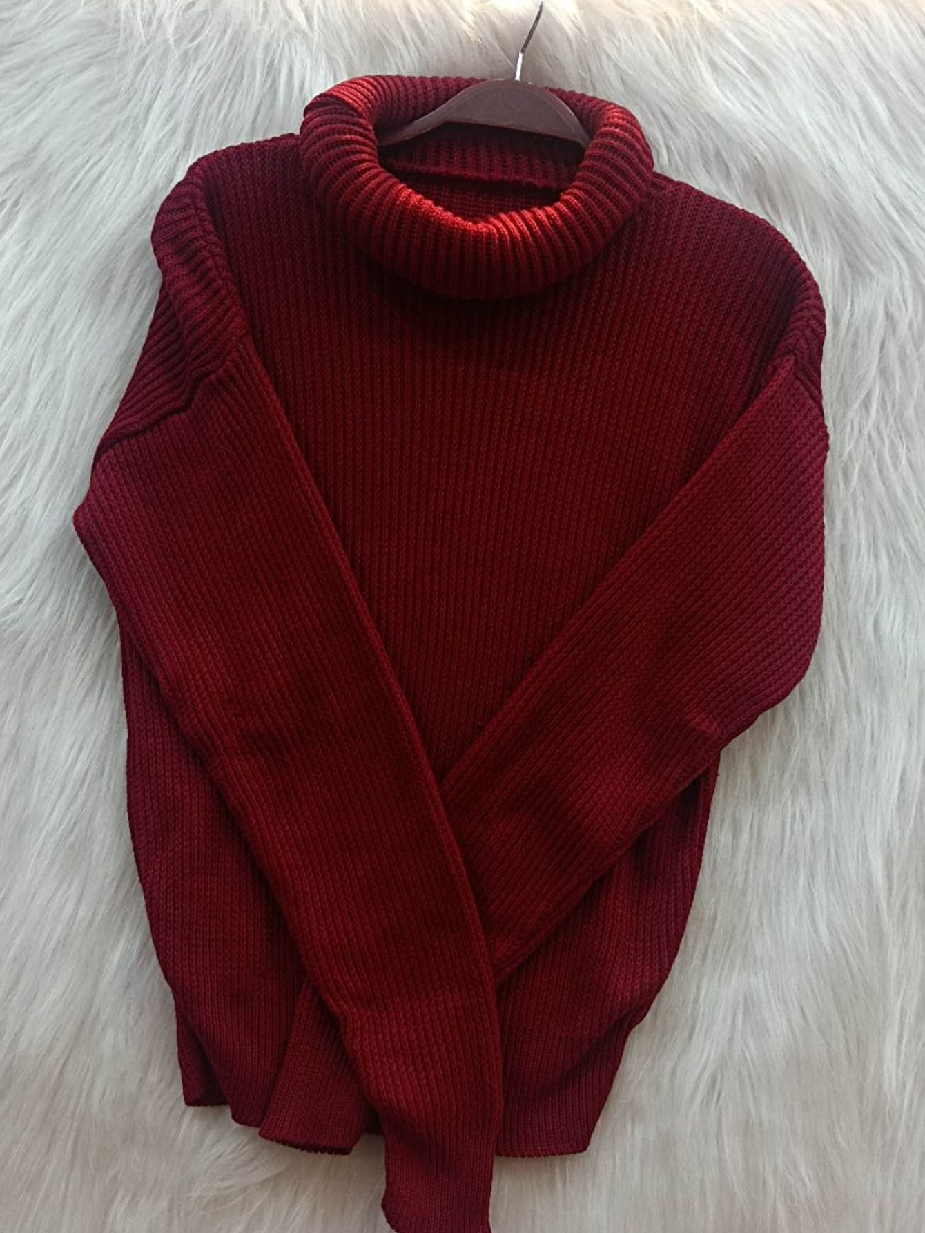 Blusa feminina tricot gola alta - Baita Opção - A sua melhor escolha