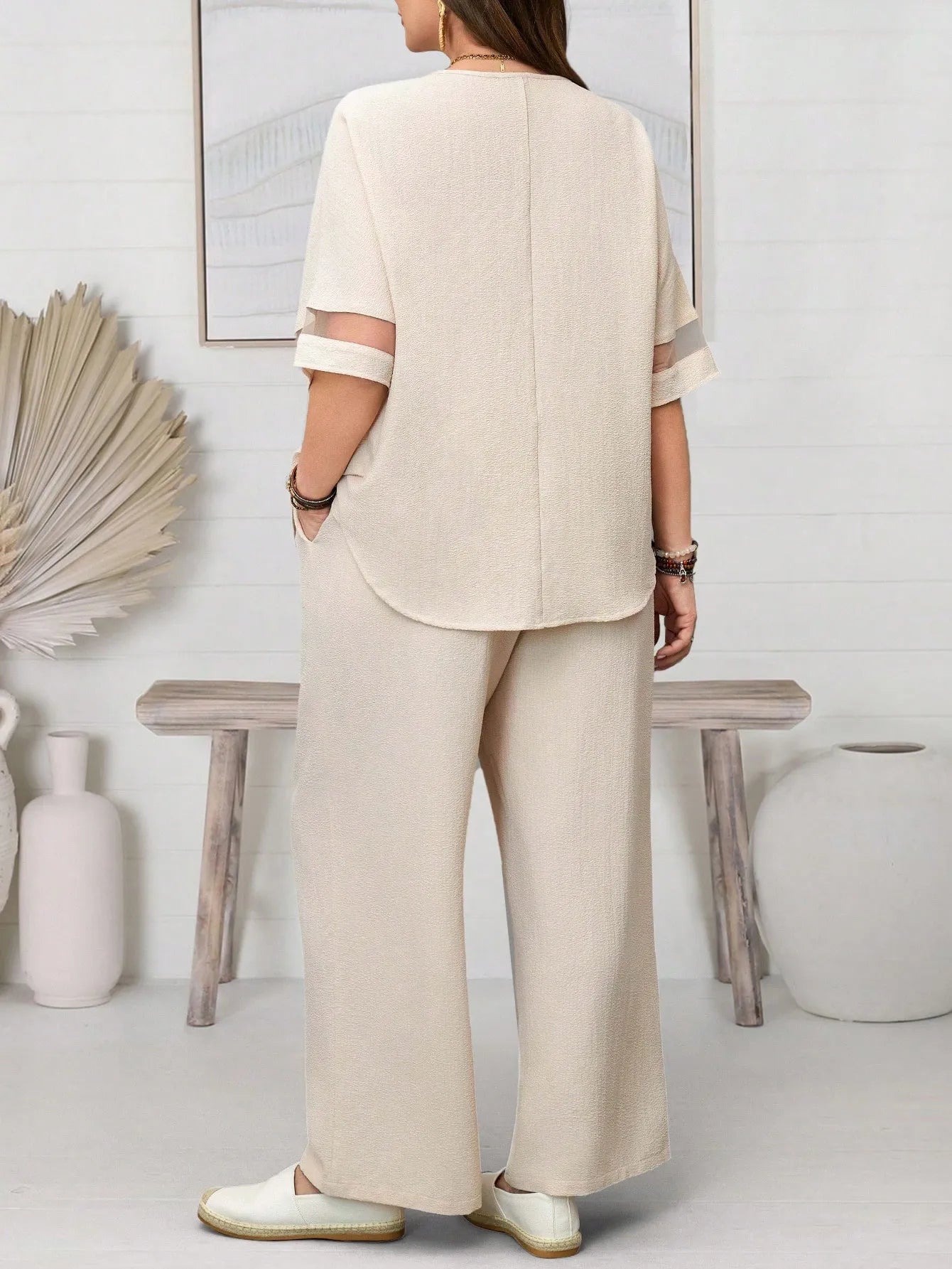 Conjunto TOP morcego e calça em Plus Size