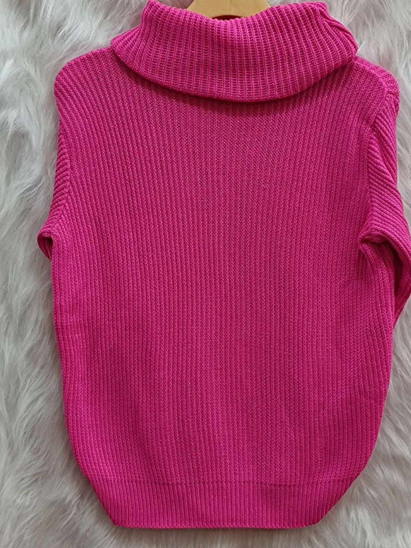 Blusa feminina tricot gola alta - Baita Opção - A sua melhor escolha