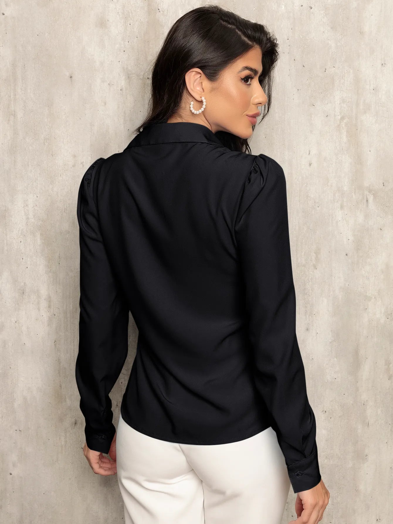 Camisa feminina social manga longa