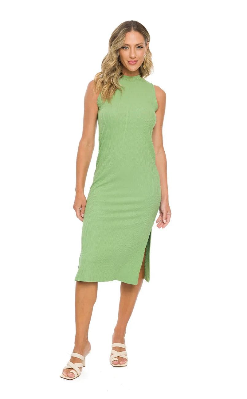 Vestido Midi sem manga em Ribana