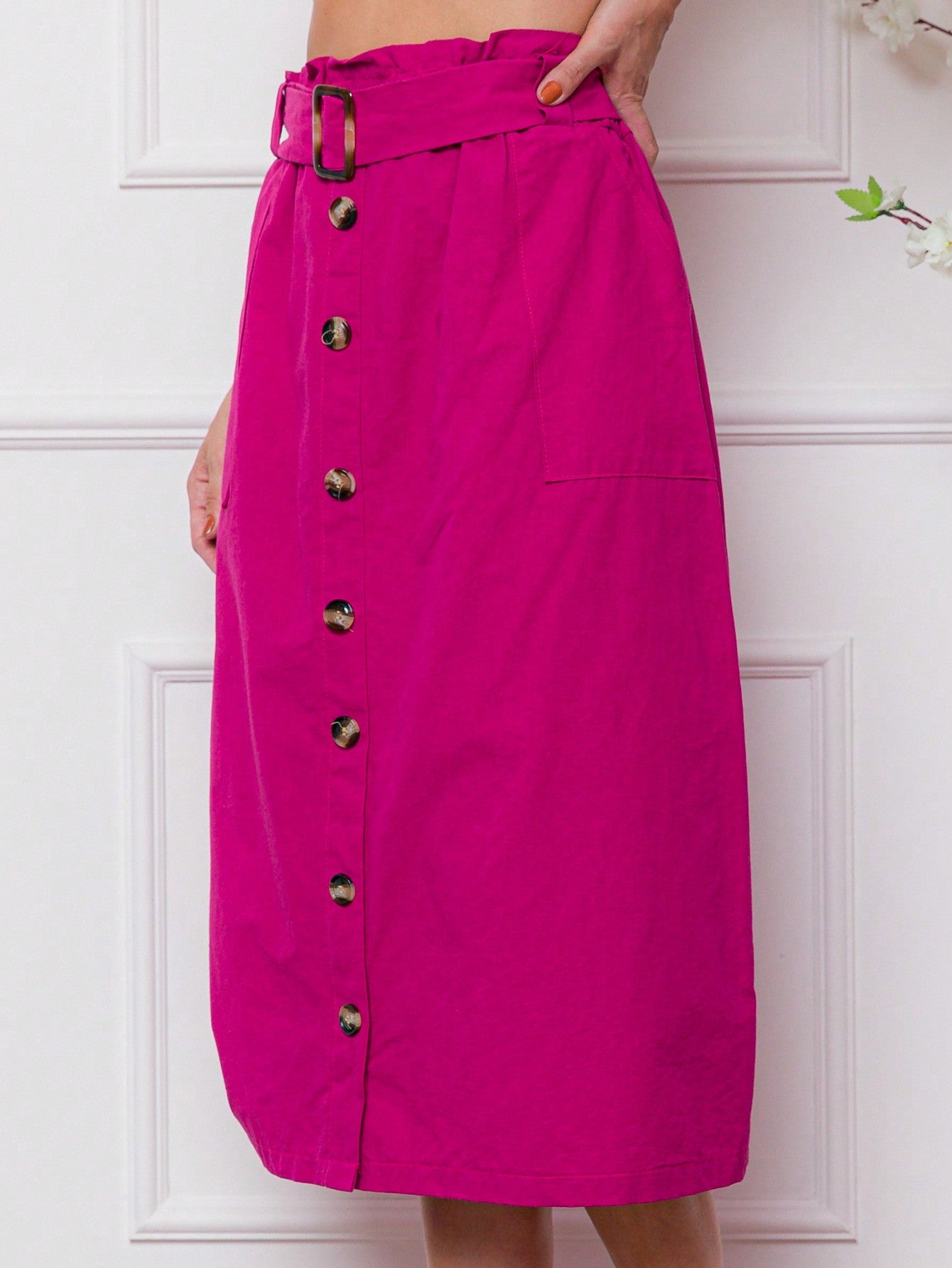 Saia feminina longa midi com algodão - Baita Opção - A sua melhor escolha