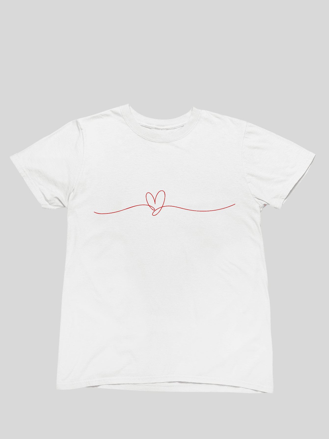 Camiseta feminina linha do coração - Baita Opção - A sua melhor escolha