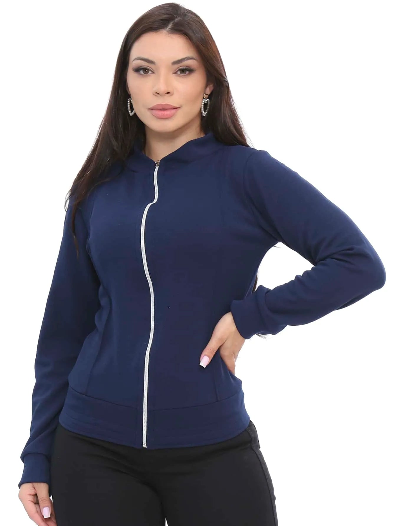 Jaqueta bomber feminina com zíper - Baita Opção - A sua melhor escolha