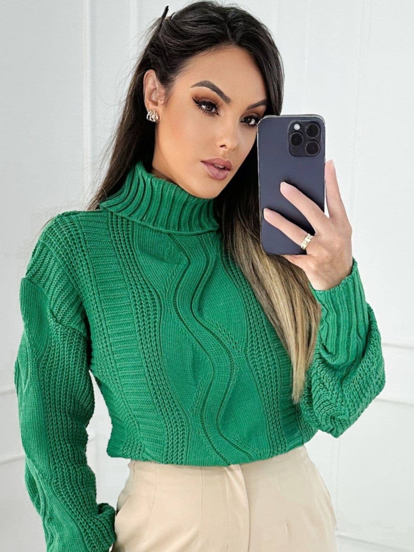 Suéter feminino estilo cacharrel - Baita Opção - A sua melhor escolha