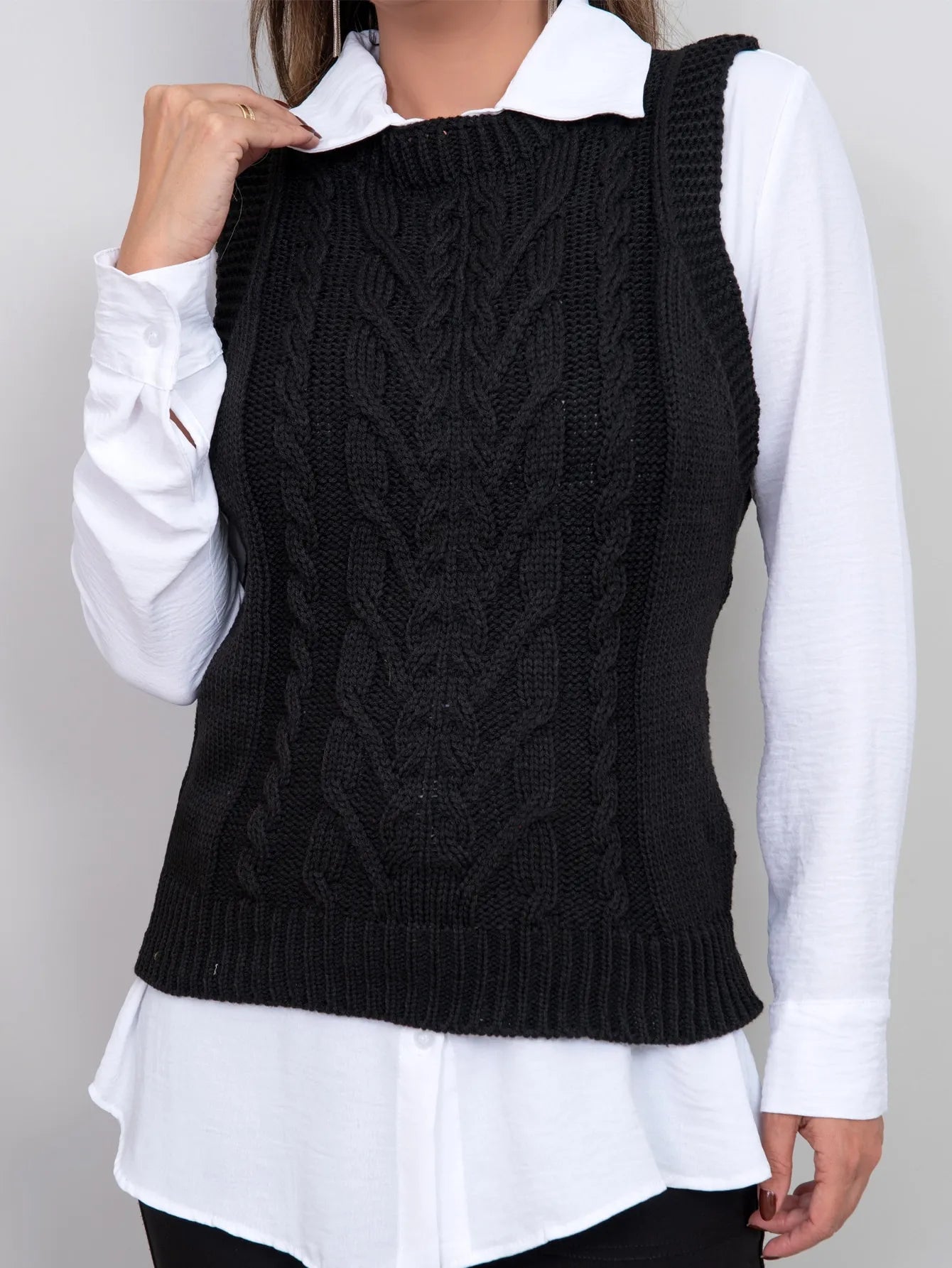 Colete de lã feminino