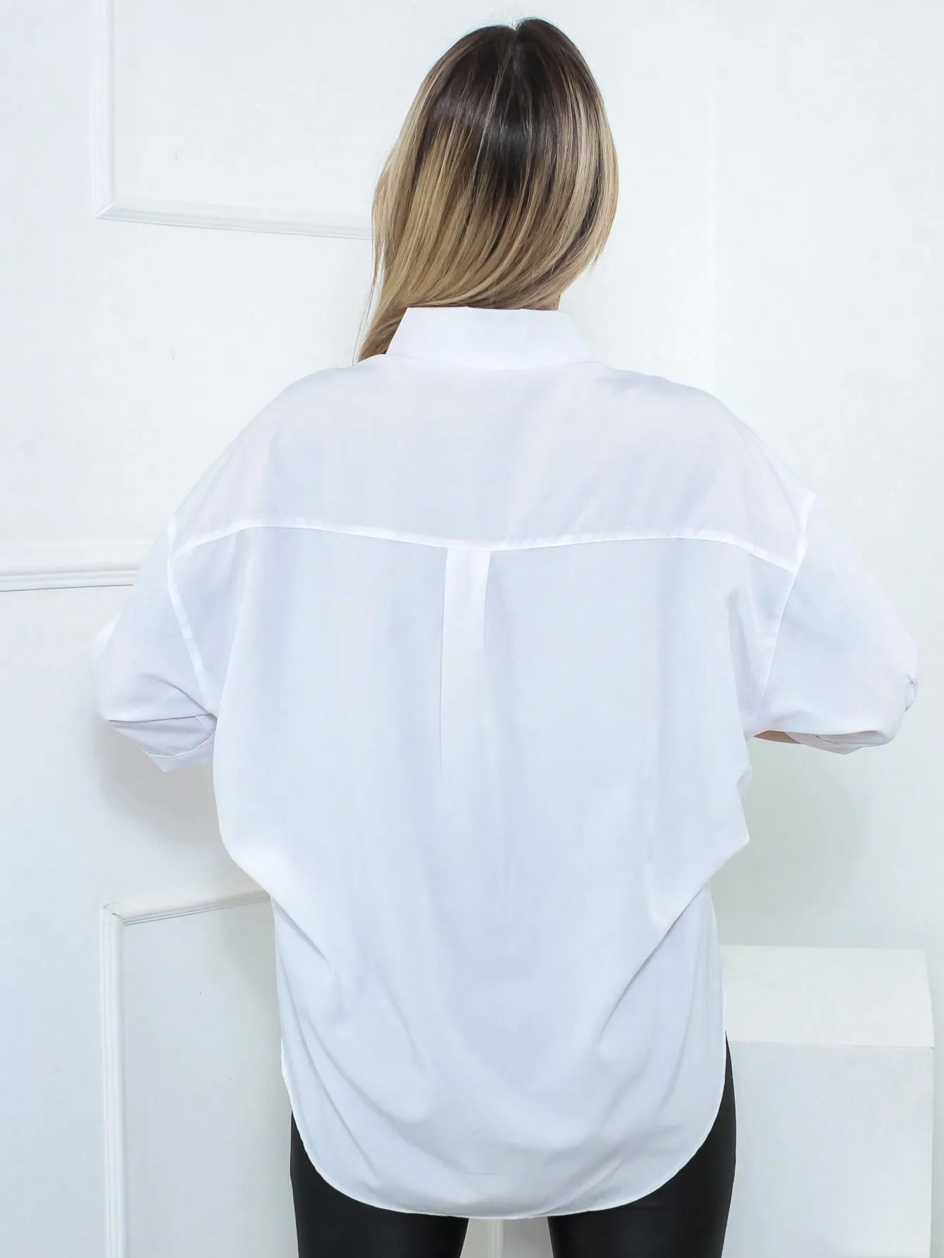 Camisa Feminina Meia Manga com Elastano