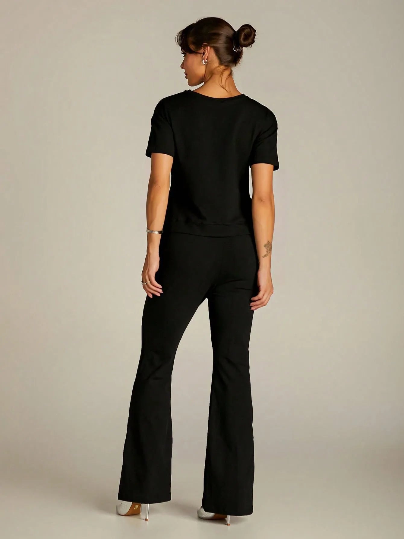 Conjunto Moletinho Pantalona com Blusa Mullet