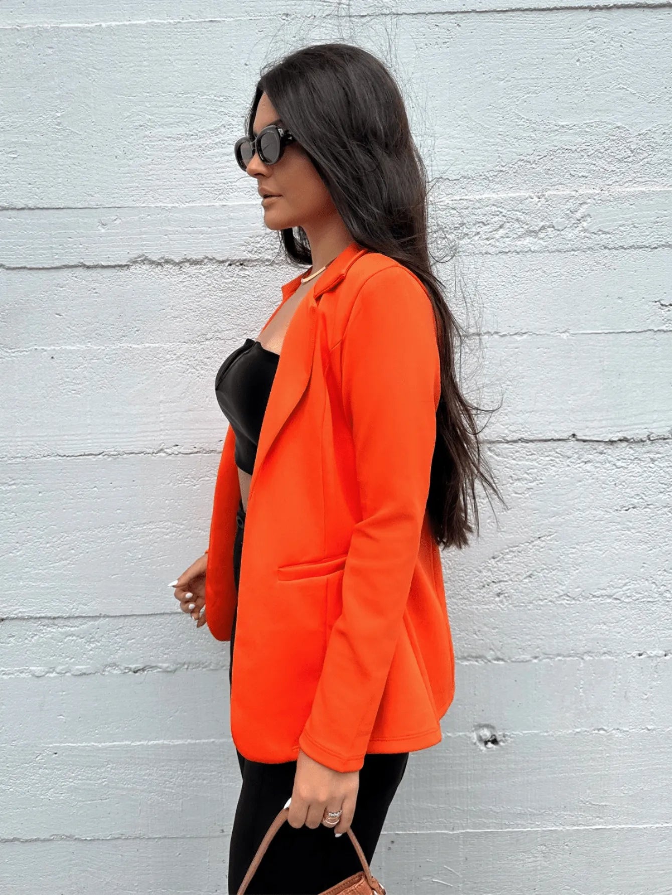 Blazer feminino estilo alfaiataria social