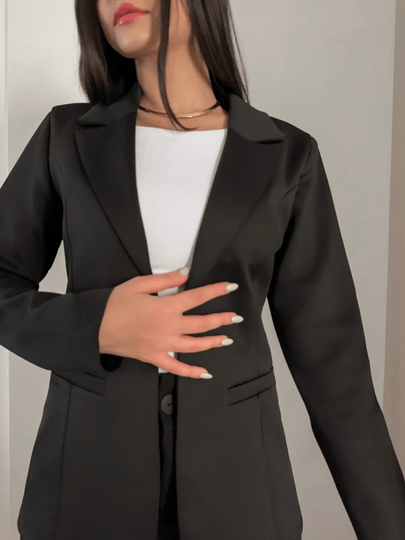 Blazer feminino estilo alfaiataria social