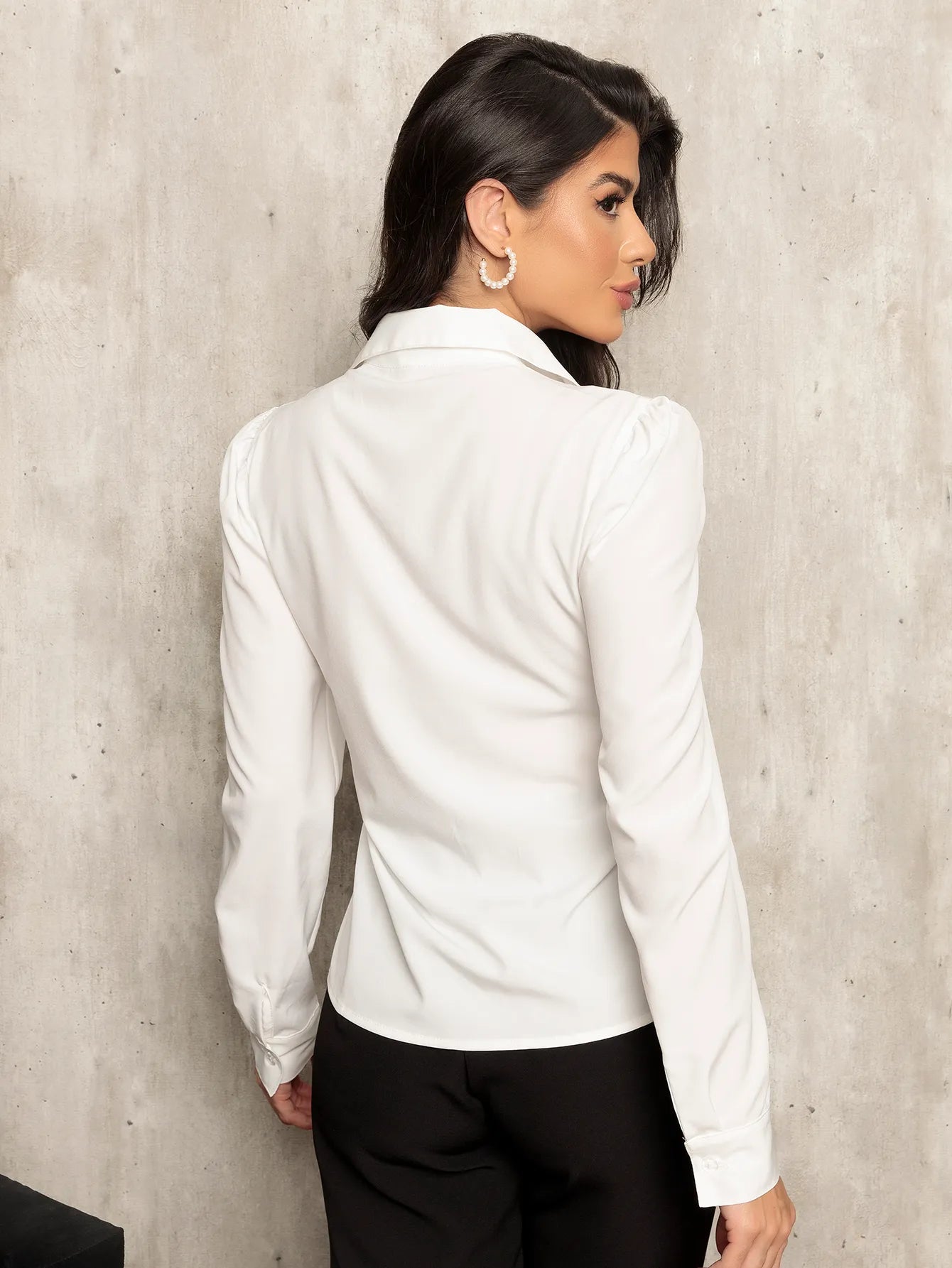 Camisa feminina social manga longa