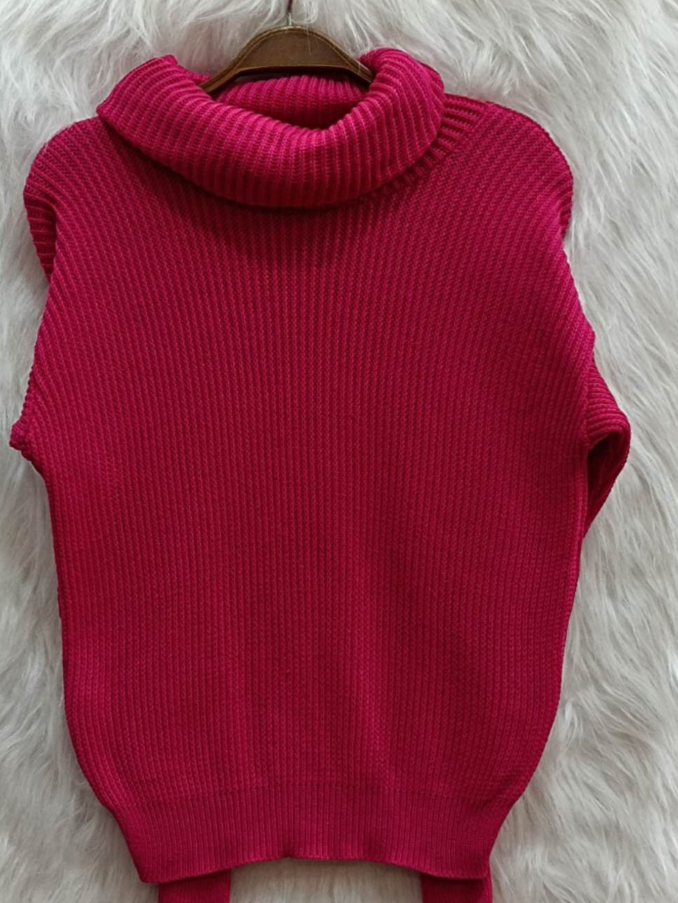 Blusa feminina tricot gola alta - Baita Opção - A sua melhor escolha