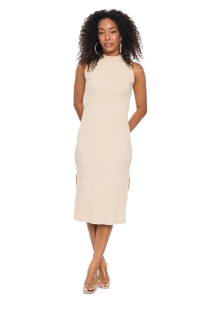 Vestido Midi sem manga em Ribana