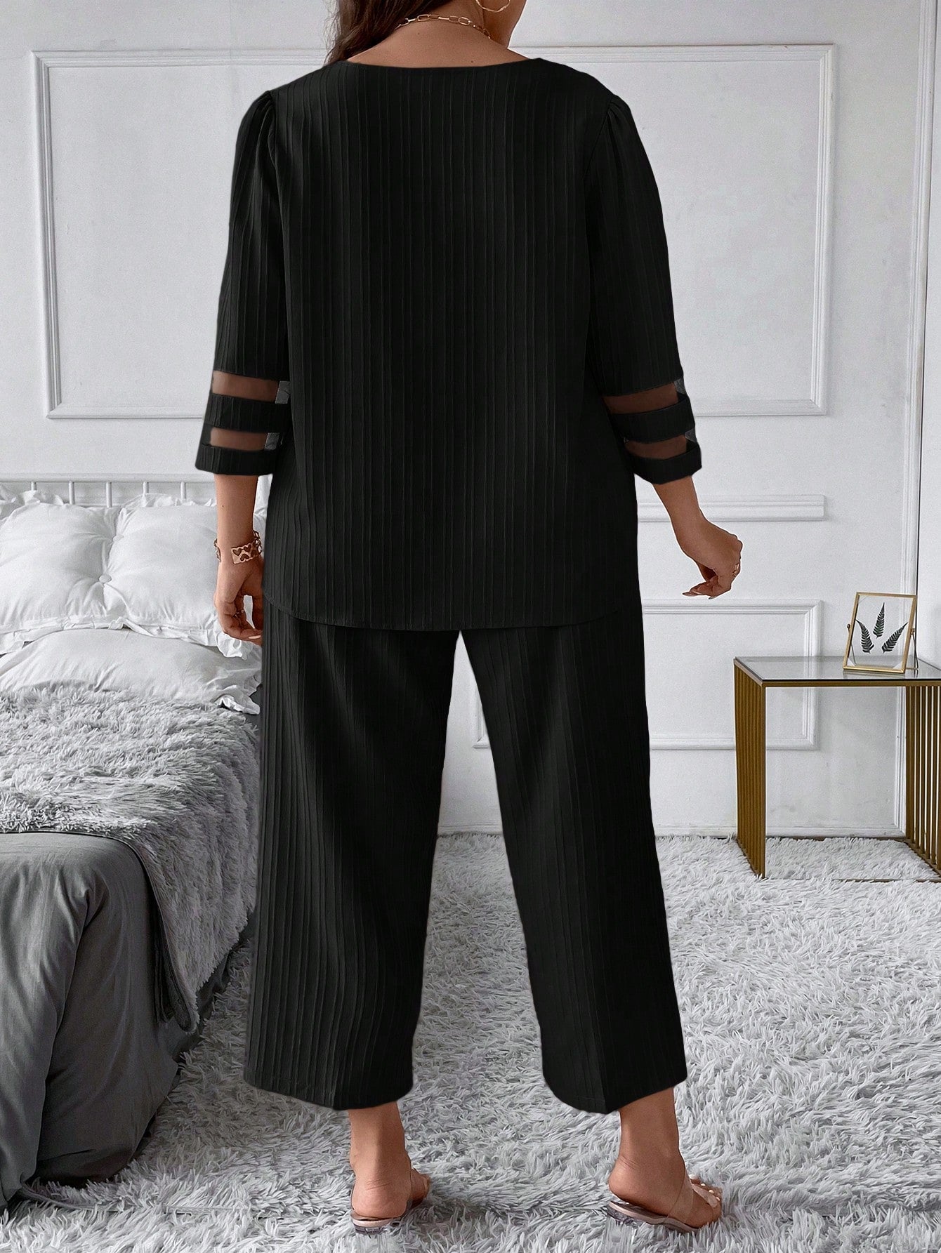 Conjunto Top & calças pernas largas - Baita Opção - A sua melhor escolha