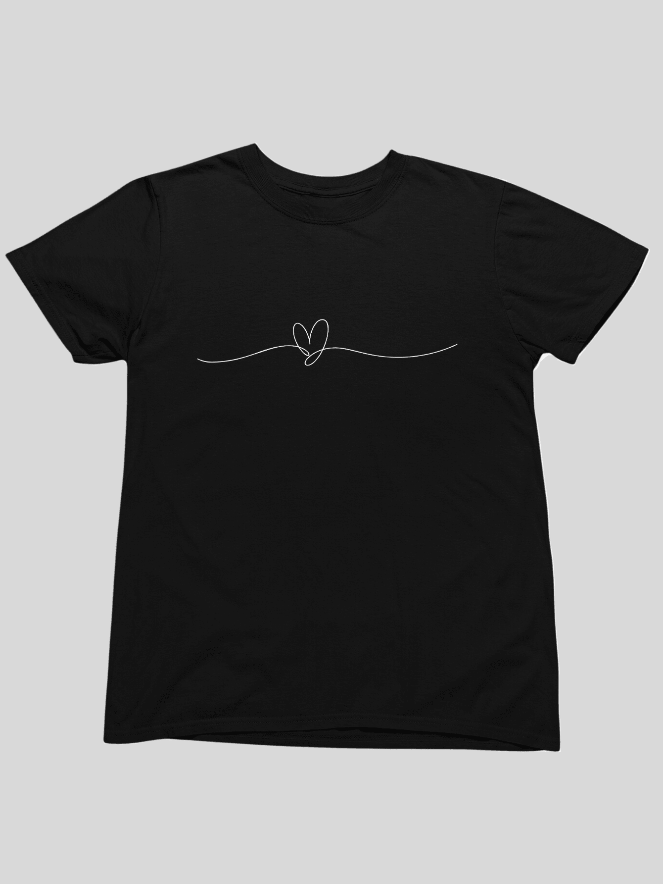 Camiseta feminina linha do coração - Baita Opção - A sua melhor escolha