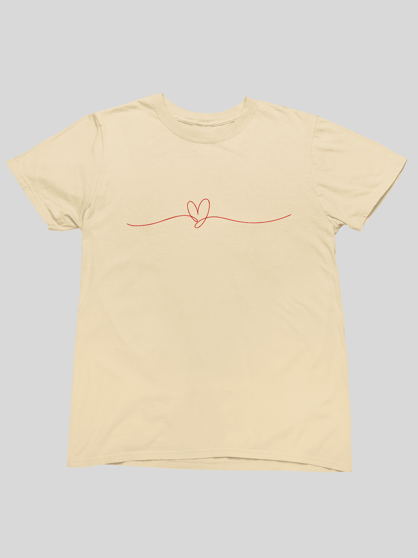 Camiseta feminina linha do coração - Baita Opção - A sua melhor escolha